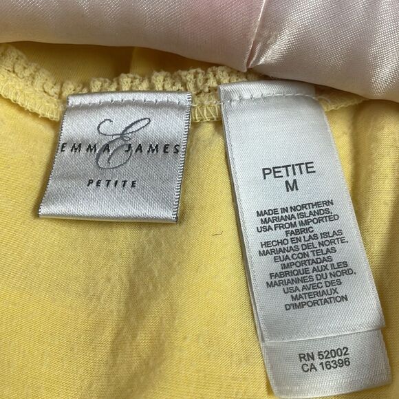 EMMA JAMES Ladies Petite Medium Lace Tank Top Blouse Yellow - Picture 5 of 5